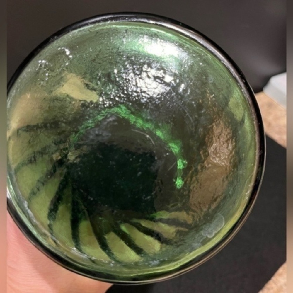 Vintage Randall Vase Green Swirl Pattern 8” - Picture 12 of 15